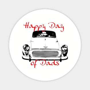 Father's Day 1970s Morris Minor classic car Day of Dads Magnet